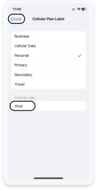 Update the eSIM name